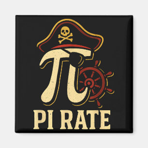 Pi Rate Lustiger Mathe-Pirat Pi-Tag 3.14 Lehrer Magnet