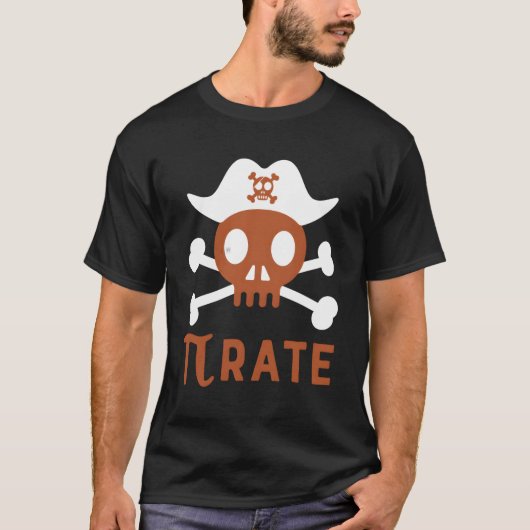 Pi Rate Pi Day Numeric Mathmatic Joke T-Shirt (Vorderseite)