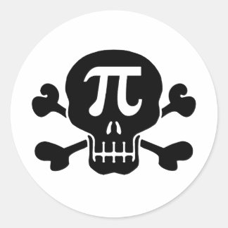 Pi-Rate Runder Aufkleber
