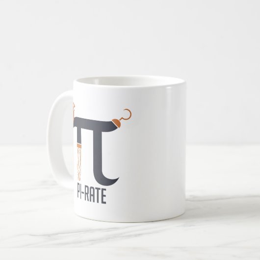 Pi-Rate-Symbol Kaffeetasse (Vorderseite Links)