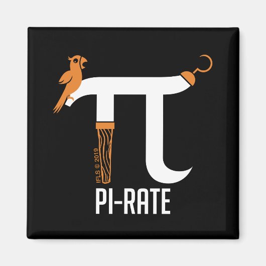 Pi-Rate-Symbol Magnet (Vorne)