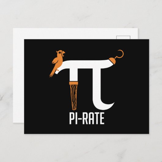 Pi-Rate-Symbol Postkarte (Vorne/Hinten)