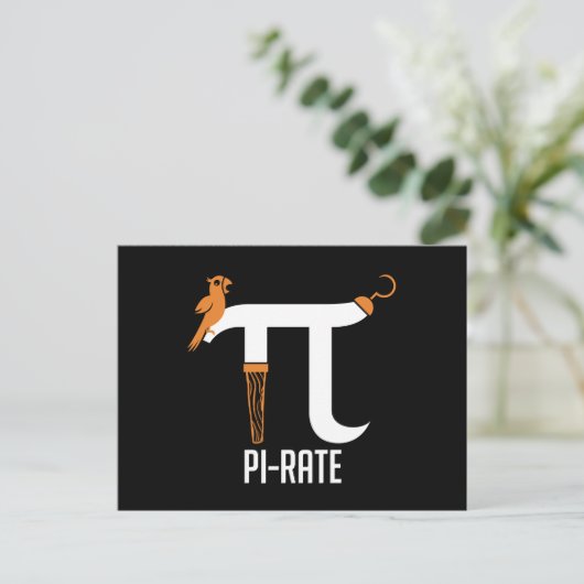 Pi-Rate-Symbol Postkarte (Stehend Vorderseite)