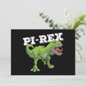 Pi Rex Day Dinosaur Mathematik Einladung (Stehend Vorderseite)