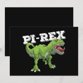 Pi Rex Day Dinosaur Mathematik Einladung (Vorne/Hinten)