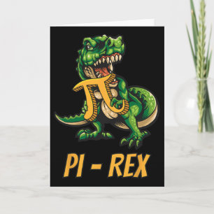Pi-rex Tyrannosaurus Dinosaur Dino Pi-tag Mathemat Karte