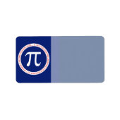 Pi Ring on Navy Blue Adressaufkleber (Vorne)
