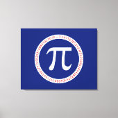 Pi Ring on Navy Blue Leinwanddruck (Vorderseite)