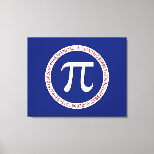 Pi Ring on Navy Blue Leinwanddruck (Vorderseite)