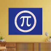 Pi Ring on Navy Blue Leinwanddruck (Insitu (Wohnzimmer))