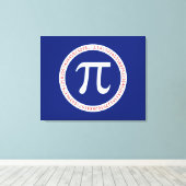 Pi Ring on Navy Blue Leinwanddruck (Insitu (Holzboden))
