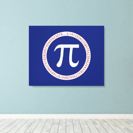 Pi Ring on Navy Blue Leinwanddruck (Insitu (Holzboden))