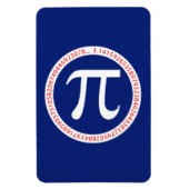 Pi Ring on Navy Blue Magnet (Vertikal)