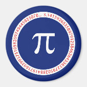 Pi Ring on Navy Blue Magnet (Vorne)