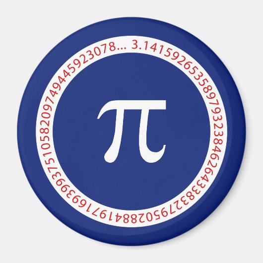 Pi Ring on Navy Blue Magnet (Vorne)