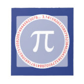Pi Ring on Navy Blue Notizblock (Vorderseite)