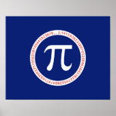 Pi Ring on Navy Blue Poster (Vorne)