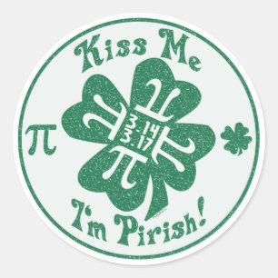 Pi-Rish Party Gear Runder Aufkleber