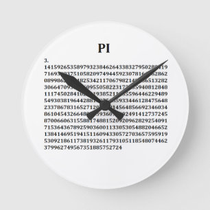 Pi Round Clock Runde Wanduhr