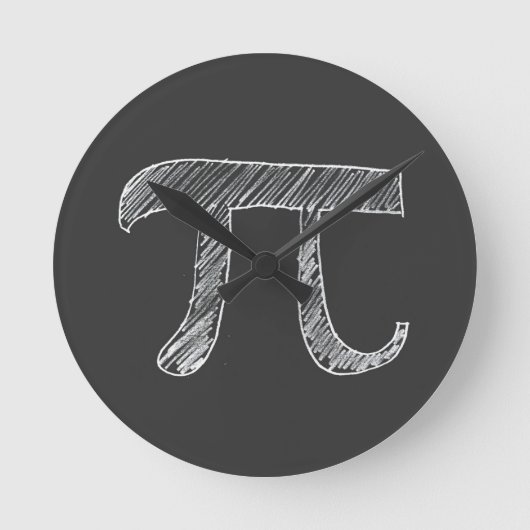 Pi Runde Wanduhr (Vorderseite)