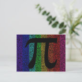 Pi Sign Black Postkarte (Stehend Vorderseite)