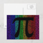 Pi Sign Black Postkarte (Vorne/Hinten)