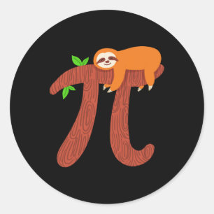 Pi Sloth Mathematiker Lehrer Geschenk Runder Aufkleber