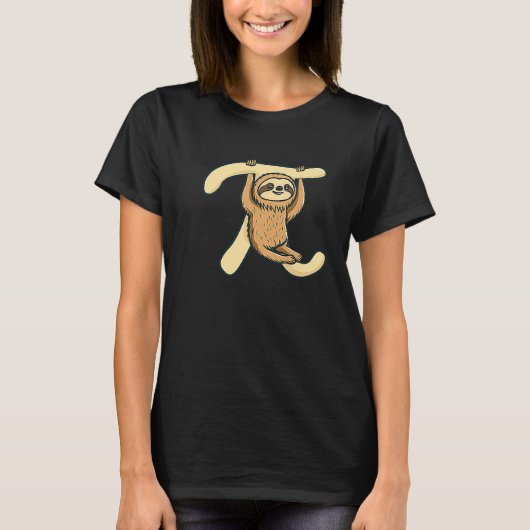 Pi Sloth Symbol Pi Day T-Shirt (Vorderseite)
