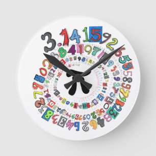 Pi sPiral Runde Wanduhr