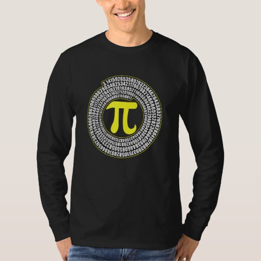 Pi Spiral Symbol Math Unendlichkeit Irrationale Za T-Shirt (Vorderseite)