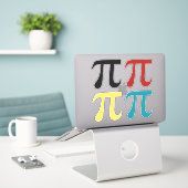 Pi-Sticker Aufkleber (Laptop auf Schreibtisch)