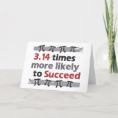 Pi Success Funny Math Abschluss Card Karte (Vorderseite)