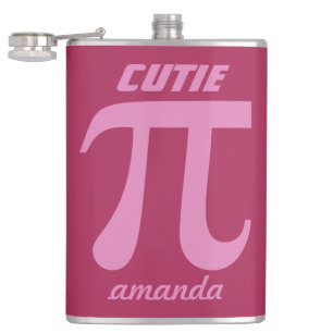 Pi/Süsse Pi benutzerdefinierte Monogramm-Flasche Flachmann