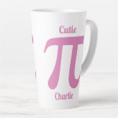 Pi / Süsse Pi benutzerdefinierter Text Milchtasse (Rechte Ecke)