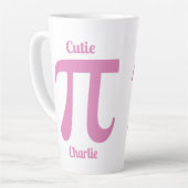 Pi / Süsse Pi benutzerdefinierter Text Milchtasse (Linke Ecke)