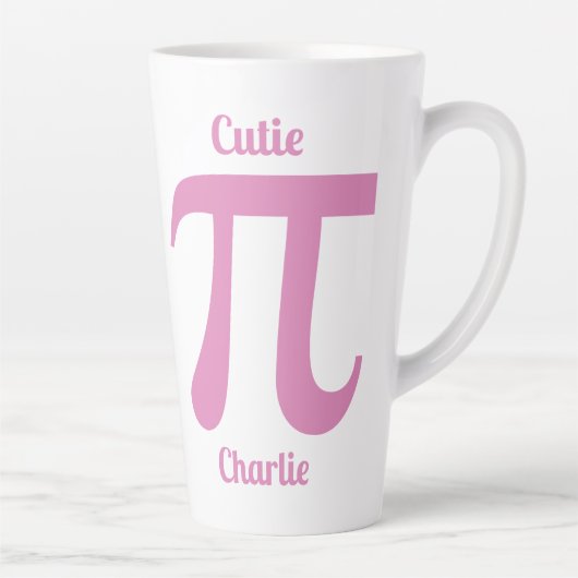 Pi / Süsse Pi benutzerdefinierter Text Milchtasse (Rechts)