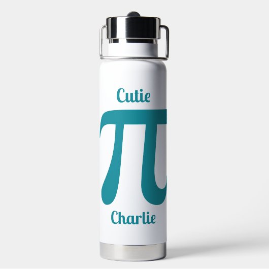 Pi / Süsse Pi benutzerdefinierter Text und Farbe Trinkflasche (Hinten)