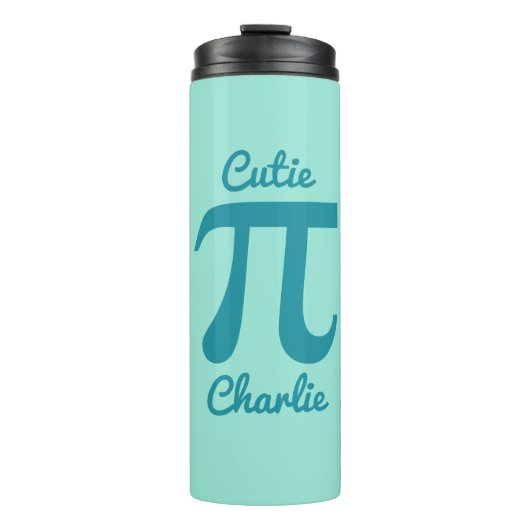 Pi / Süsse Pie custom text & color tumbler Thermosbecher (Vorderseite)