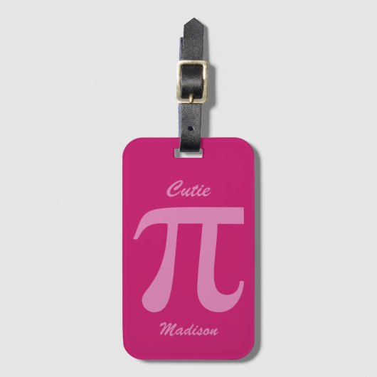 Pi/Süsse Pie individuelle Name Gepäckanhänger (Vorderseite Vertikal)