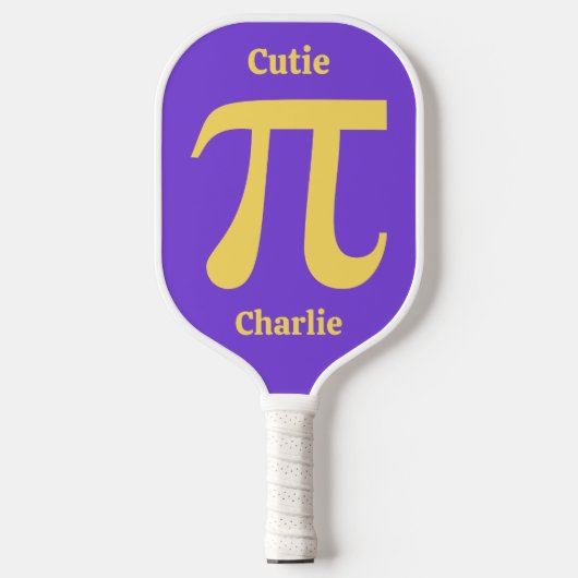 Pi/Süsse Pie individuelle Name Pickleball Schläger (Vorderseite)