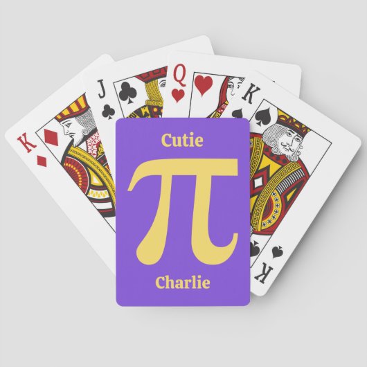 Pi/Süsse Pie individuelle Name Spielkarten (Rückseite)