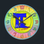 Pi Symbol 3.14 Ultimate Runde Wanduhr<br><div class="desc">Pi Symbol 3.14 Ultimate March 14 2015 once in a lifetime Pi date CUSTOMIZE IT - ADD TEXT OR GRAPHICS  OR ROTATE OR MAKE LARGER OR SMALLER</div>