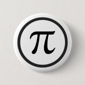 Pi-Symbol-Abzeichen Button (Vorderseite)