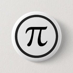 Pi-Symbol-Abzeichen Button
