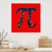 Pi Symbol Action Painting Spritzer Poster (Küche)