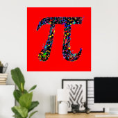Pi Symbol Action Painting Spritzer Poster (Heimbüro)