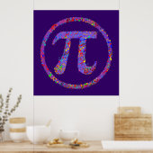 Pi Symbol Action Painting Spritzer Poster (Küche)
