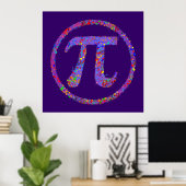 Pi Symbol Action Painting Spritzer Poster (Heimbüro)
