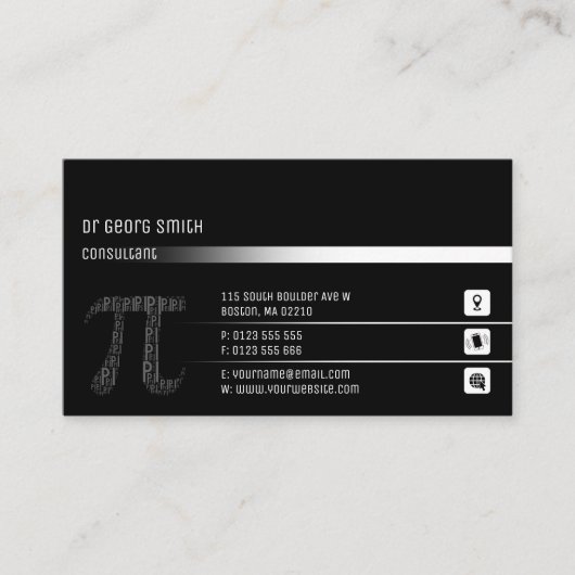 Pi Symbol | Berater Visitenkarte (Vorderseite)