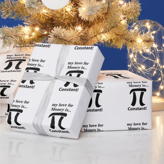 Pi Symbol Funny Meine Liebe für Geld ist Pi Symbol Geschenkpapier (Feiertage)